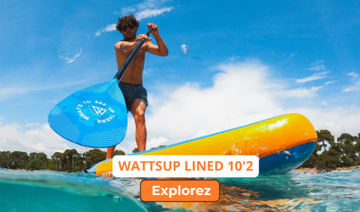 Stand up paddle de la marque wattsup appelé le lined 10'2